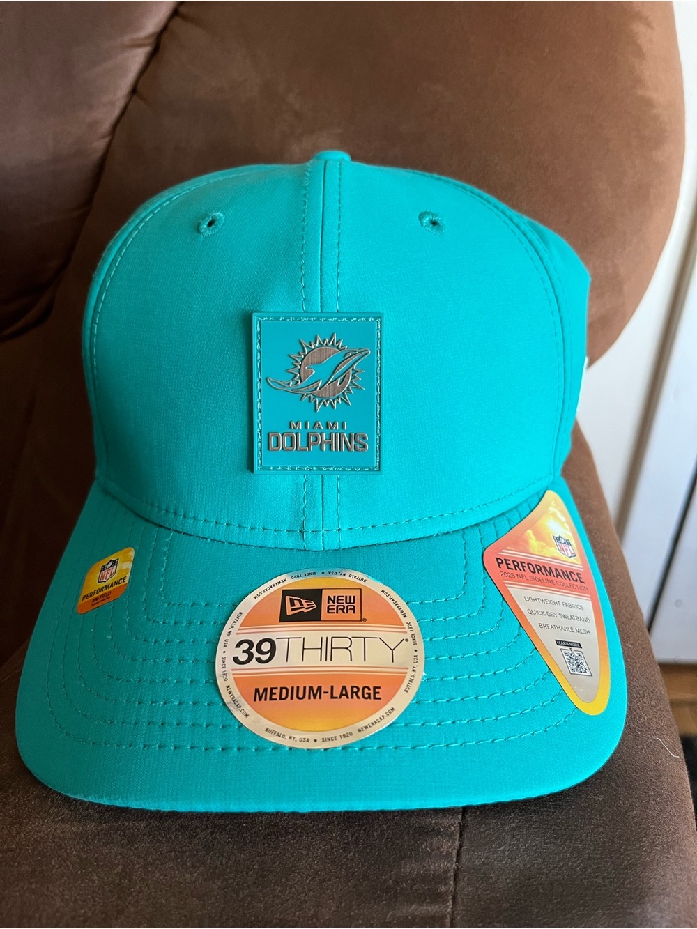 Miami Dolphins New Era NFL sideline Flexfit hat ML